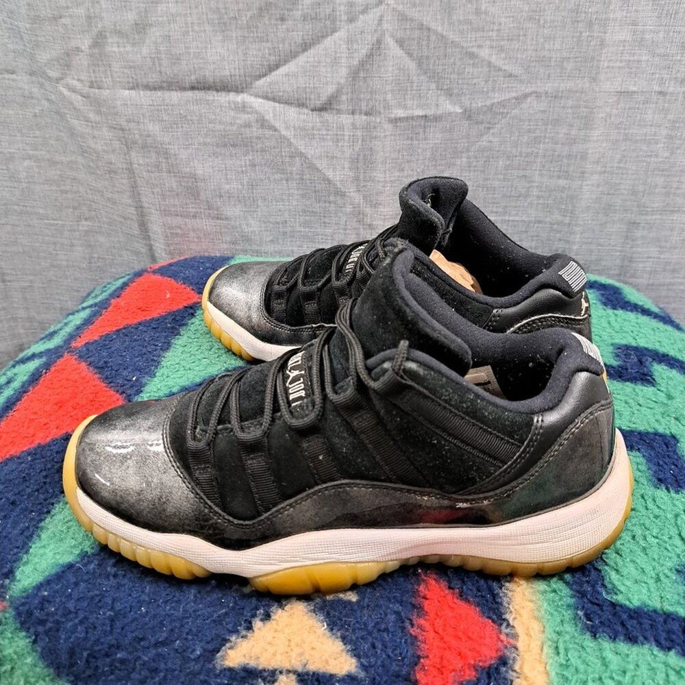 %Nike Air Jordan 11 Retro Youth Boys Size 6Y Low Barons Black Sneakers AJ14
